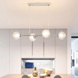 Szklana lampa wisząca europejska magiczna fasolka lampa wisząca 4 światła