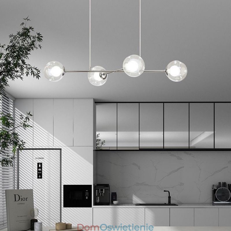 Szklana lampa wisząca europejska magiczna fasolka lampa wisząca 4 światła