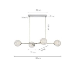 Szklana lampa wisząca europejska magiczna fasolka lampa wisząca 4 światła