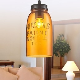 Wisząca lampa 1 światło Włochy styl transparentna galwanizacja