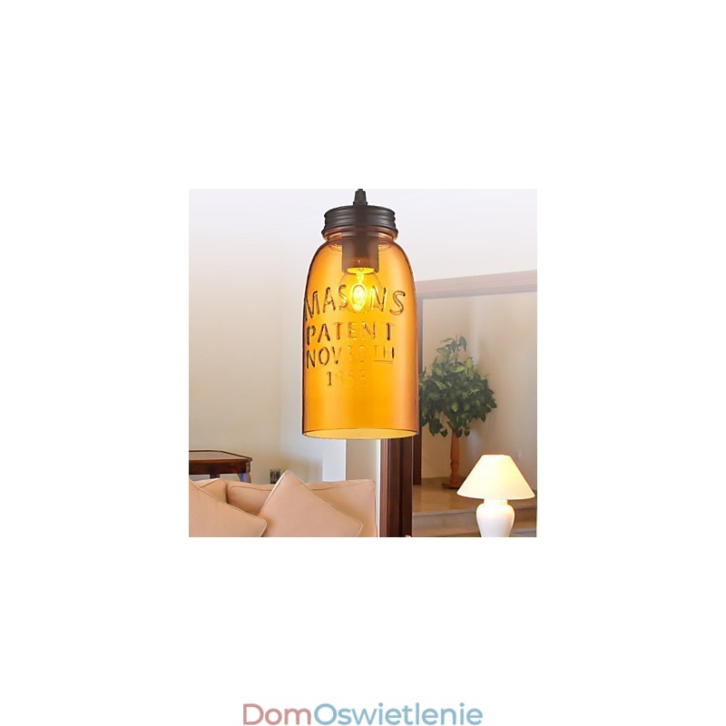 Wisząca lampa 1 światło Włochy styl transparentna galwanizacja