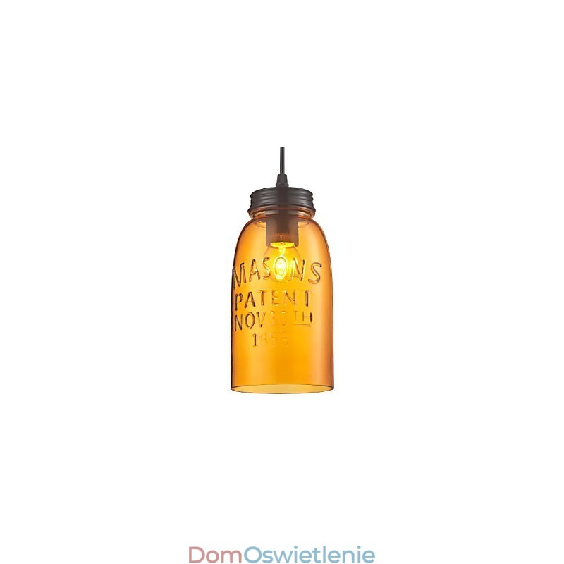 Wisząca lampa 1 światło Włochy styl transparentna galwanizacja