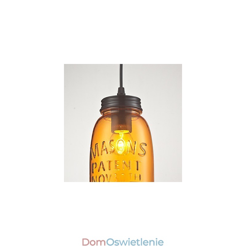 Wisząca lampa 1 światło Włochy styl transparentna galwanizacja