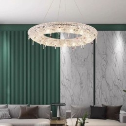 Kryształowa lampa wisząca Nowoczesne światło Luksusowa lampa sufitowa