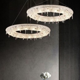 Kryształowa lampa wisząca Nowoczesne światło Luksusowa lampa sufitowa