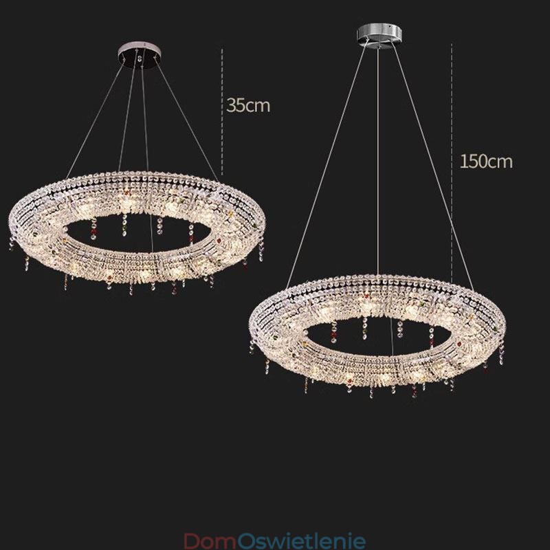 Kryształowa lampa wisząca Nowoczesne światło Luksusowa lampa sufitowa