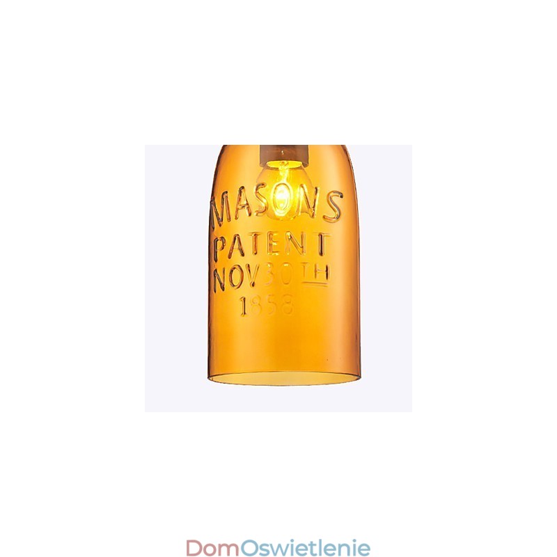 Wisząca lampa 1 światło Włochy styl transparentna galwanizacja