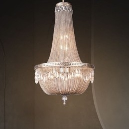 Wisząca lampa z frędzlami Retro American Duplex Aluminium Łańcuch Lampa sufitowa