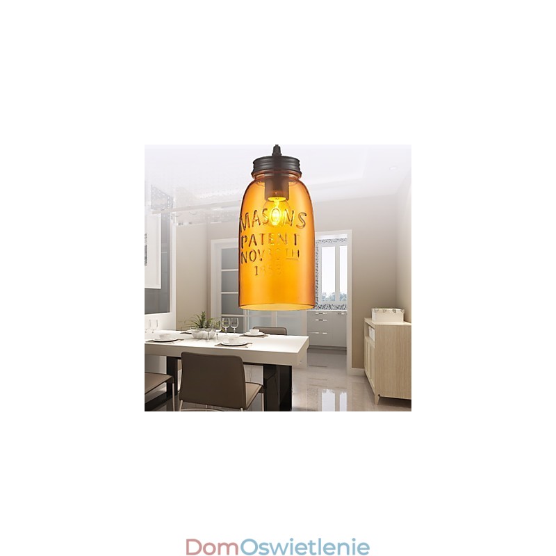 Wisząca lampa 1 światło Włochy styl transparentna galwanizacja