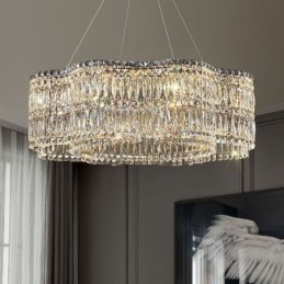 Kryształowa lampa sufitowa Nowoczesna prosta dekoracja wisząca lampa