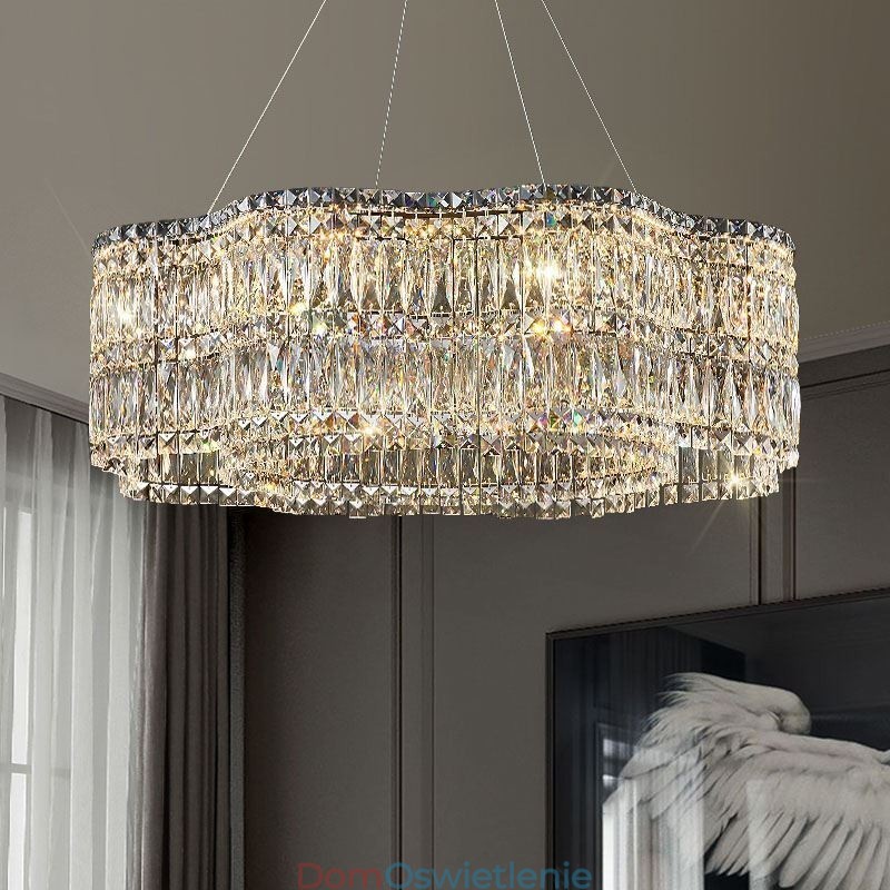 Kryształowa lampa sufitowa Nowoczesna prosta dekoracja wisząca lampa