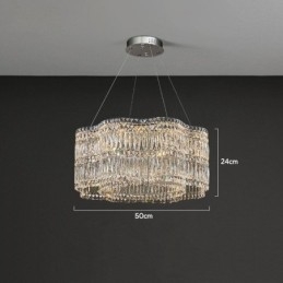 Kryształowa lampa sufitowa Nowoczesna prosta dekoracja wisząca lampa