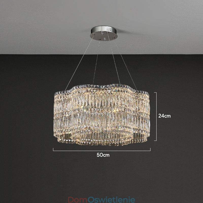 Kryształowa lampa sufitowa Nowoczesna prosta dekoracja wisząca lampa
