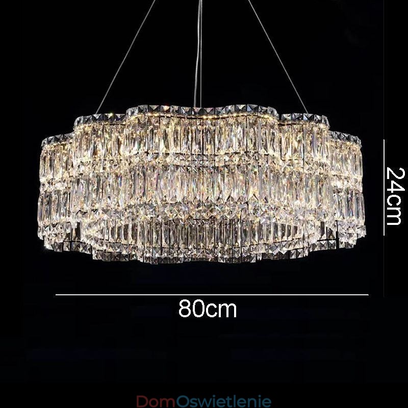 Kryształowa lampa sufitowa Nowoczesna prosta dekoracja wisząca lampa