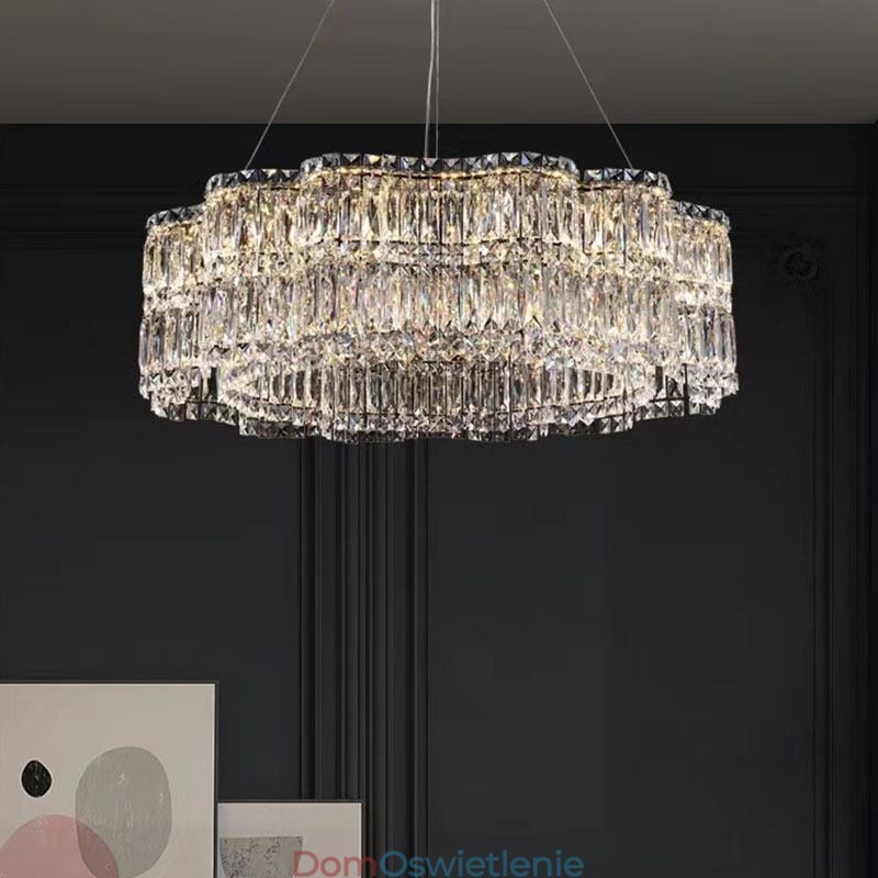 Kryształowa lampa sufitowa Nowoczesna prosta dekoracja wisząca lampa