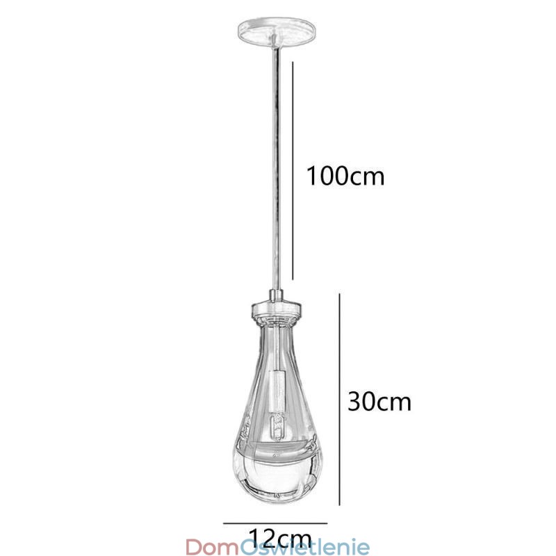 Wisząca lampa w kształcie kropli wody, nowoczesna minimalistyczna lampa sufitowa z miedzi