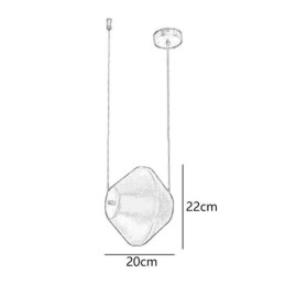 Wisząca lampa Nowoczesna prosta pojedyncza szklana mała lampa sufitowa