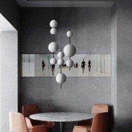 Wisząca lampa Nowoczesna minimalistyczna magiczna fasolka Molecule Ceiling Light