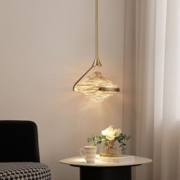 Wisząca lampa Nowoczesna minimalistyczna kute żelazo Szkło lawowe Lampa sufitowa