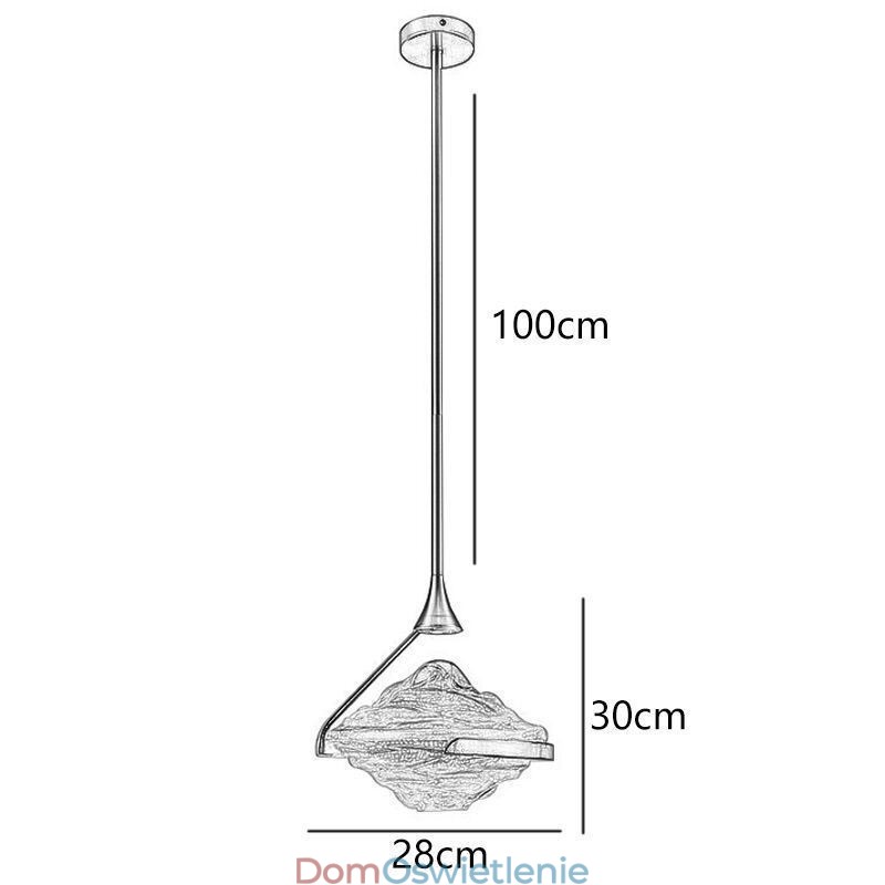 Wisząca lampa Nowoczesna minimalistyczna kute żelazo Szkło lawowe Lampa sufitowa