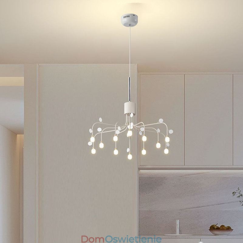 Wisząca lampa Nordic Creative Natural White, sufitowa, 14 świateł
