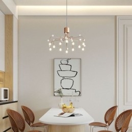 Wisząca lampa Nordic Creative Natural White, sufitowa, 14 świateł