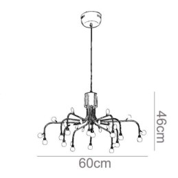 Wisząca lampa Nordic Creative Natural White, sufitowa, 14 świateł