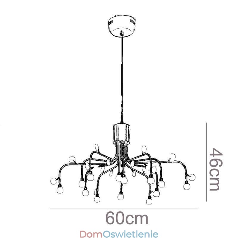Wisząca lampa Nordic Creative Natural White, sufitowa, 14 świateł