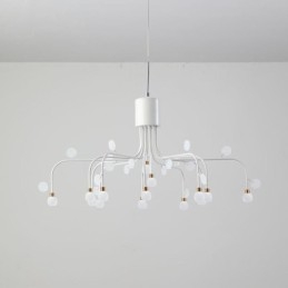Wisząca lampa Nordic Creative Natural White, sufitowa, 14 świateł