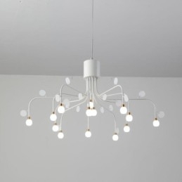 Wisząca lampa Nordic Creative Natural White, sufitowa, 14 świateł