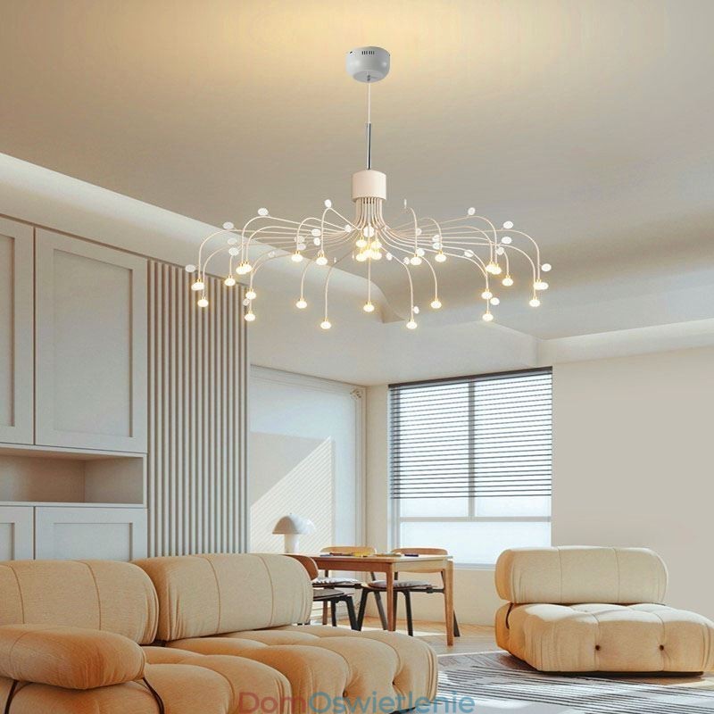 Wisząca lampa Nordic Creative Natural White, sufitowa, 30 świateł