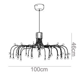 Wisząca lampa Nordic Creative Natural White, sufitowa, 30 świateł