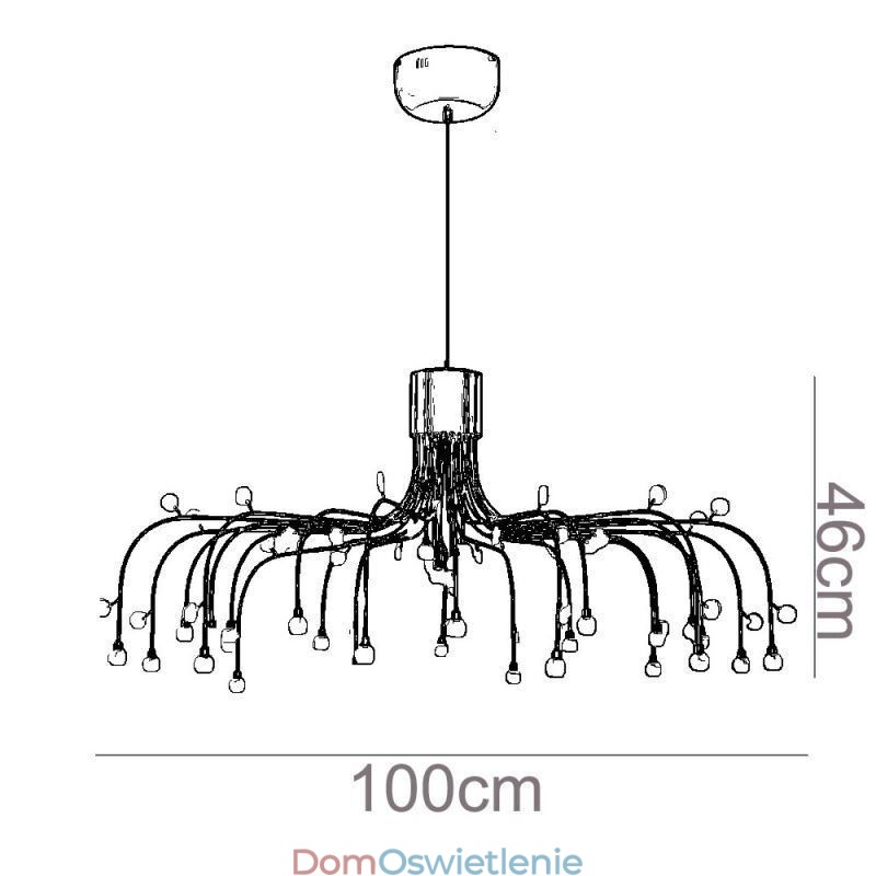 Wisząca lampa Nordic Creative Natural White, sufitowa, 30 świateł