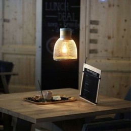 Czarna lampa wisząca Cement Grid Light Country Retro sufitowa lampa