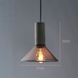 Czarna lampa wisząca Cement Grid Light Country Retro sufitowa lampa