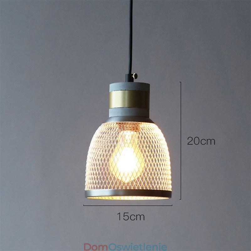 Czarna lampa wisząca Cement Grid Light Country Retro sufitowa lampa