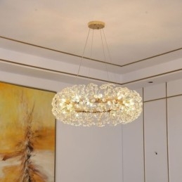 Wisząca lampa Nowoczesna minimalistyczna kuta żelazo okrągła lampa sufitowa w kształcie kwiatu słońca