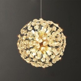 Lampa sufitowa Nowoczesna minimalistyczna galwanizacja Żelazo Słonecznik Wisząca lampa