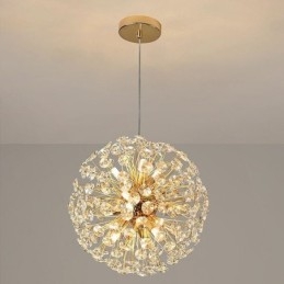 Lampa sufitowa Nowoczesna minimalistyczna galwanizacja Żelazo Słonecznik Wisząca lampa