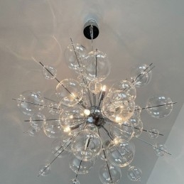 Nowoczesna lampa wisząca Minimalistyczna lampa sufitowa ze szkła bąbelkowego
