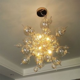 Nowoczesna lampa wisząca Minimalistyczna lampa sufitowa ze szkła bąbelkowego