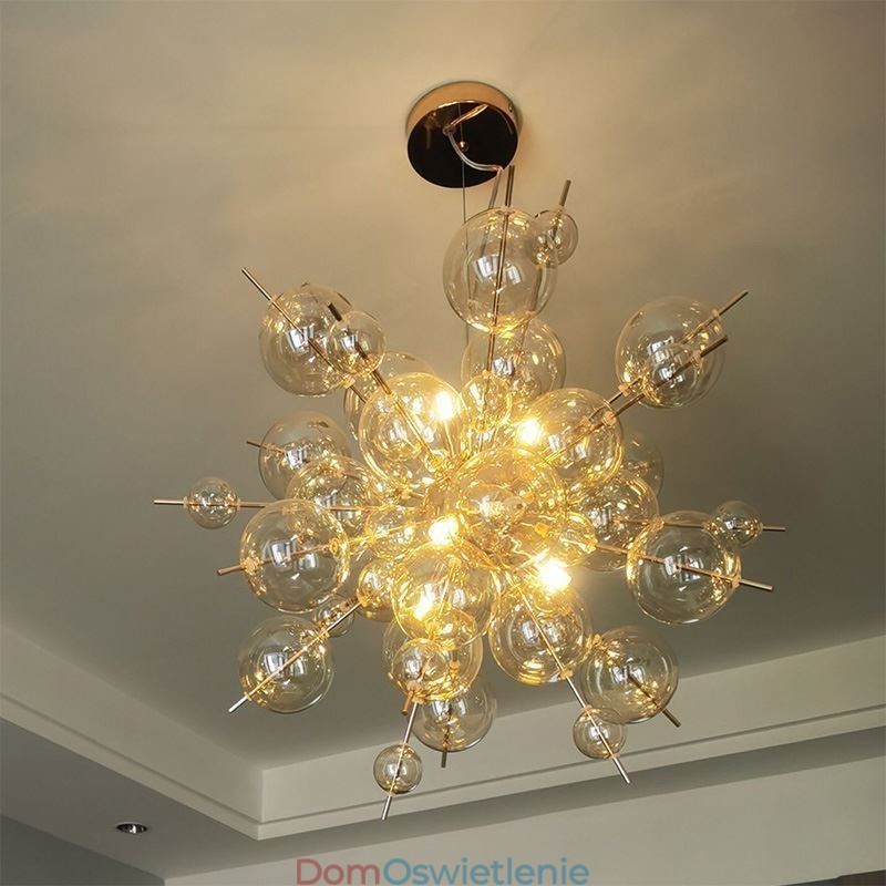 Nowoczesna lampa wisząca Minimalistyczna lampa sufitowa ze szkła bąbelkowego