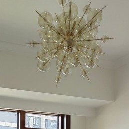 Nowoczesna lampa wisząca Minimalistyczna lampa sufitowa ze szkła bąbelkowego