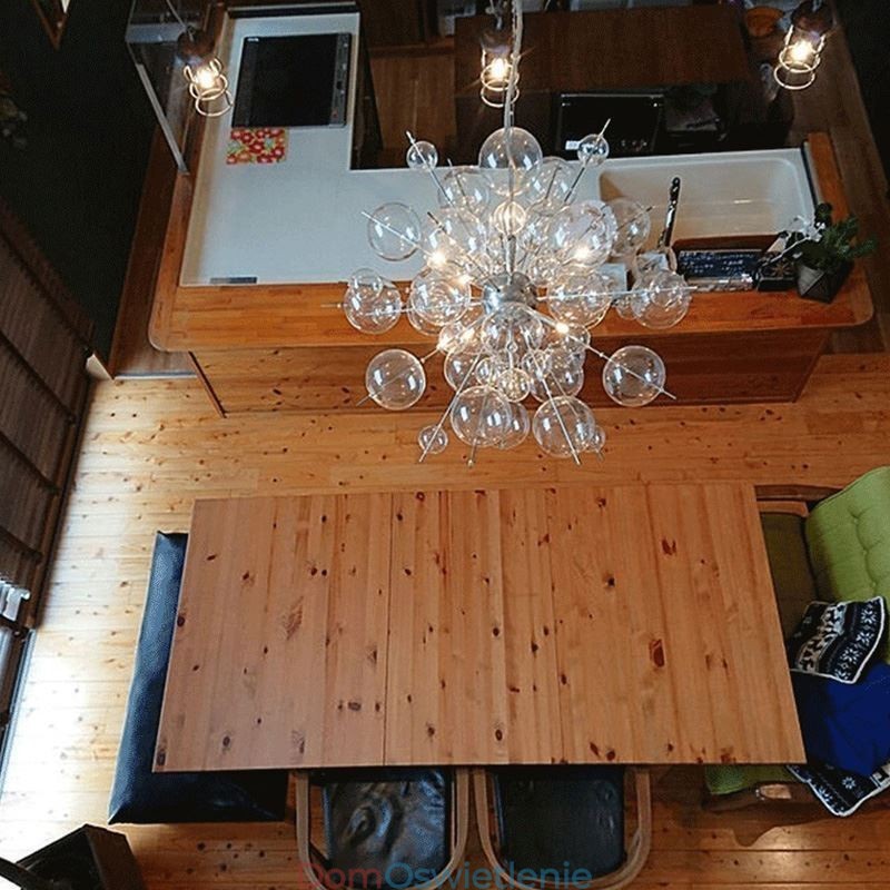 Nowoczesna lampa wisząca Minimalistyczna lampa sufitowa ze szkła bąbelkowego
