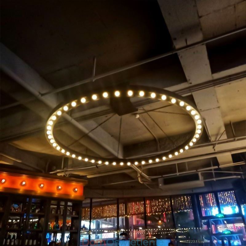 Amerykańska lampa wisząca Retro kute żelazo dekoracja sufitowa