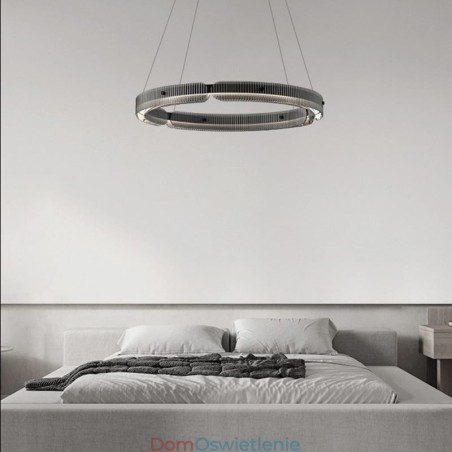 Okrągła lampa wisząca 60 80CM Szklana lampa sufitowa bezstopniowa ściemnialna z pilotem Okrągła lampa wisząca 60 80CM Szklana lampa sufitowa bezstopniowa ściemnialna z pilotem