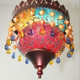 Karta świąteczna Lnternet Cafe Retro Art Żyrandol Industrial Garden