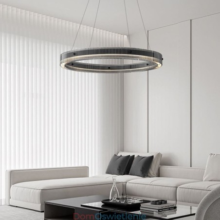 Szklana lampa wisząca 60 80CM okrągła lampa sufitowa bezstopniowa ściemnialna z pilotem Szklana lampa wisząca 60 80CM okrągła lampa sufitowa bezstopniowa ściemnialna z pilotem