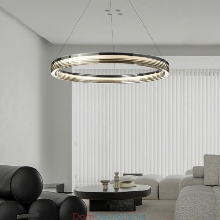 Lampa wisząca 60 80CM Okrągłe szklane lampy sufitowe Trójchromatyczne ściemnianie Lampa wisząca 60 80CM Okrągłe szklane lampy sufitowe Trójchromatyczne ściemnianie
