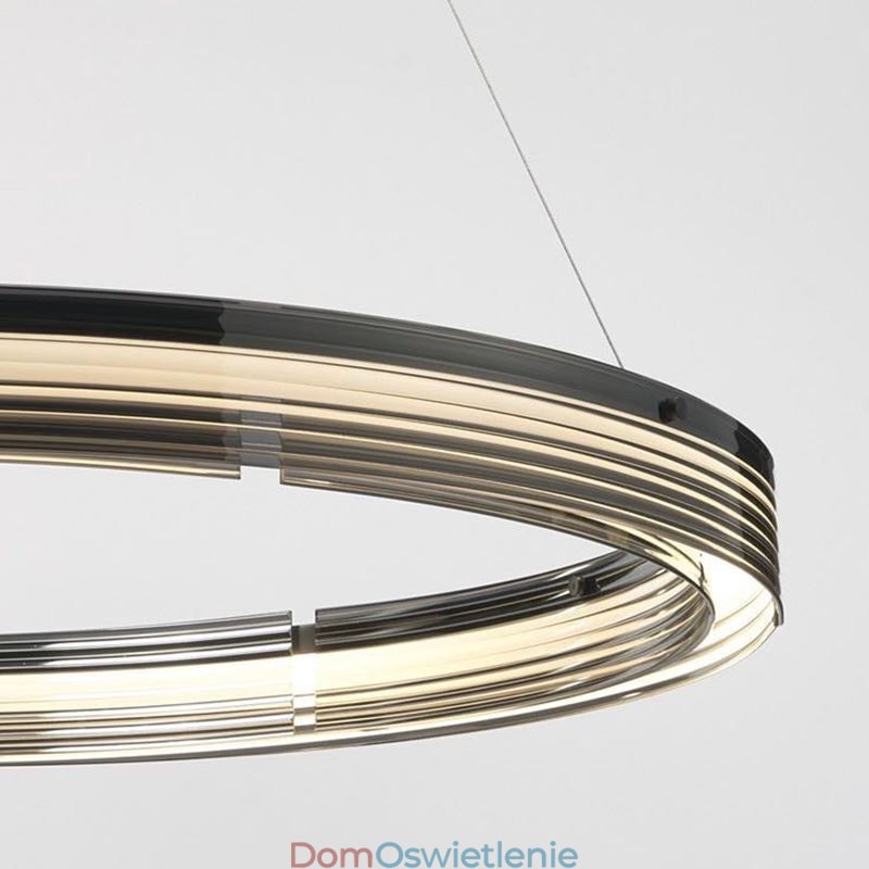 Lampa wisząca 60 80CM Okrągłe szklane lampy sufitowe Trójchromatyczne ściemnianie